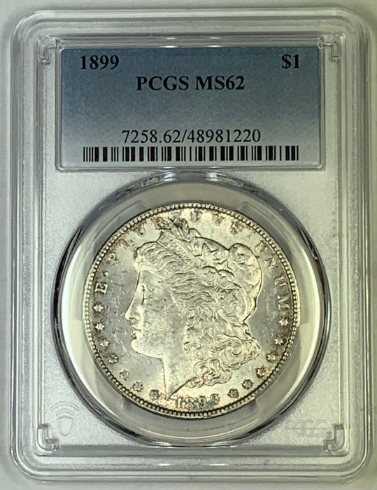 1899 Morgan Silver $1 Dollar Coin PCGS MS 62 (9)