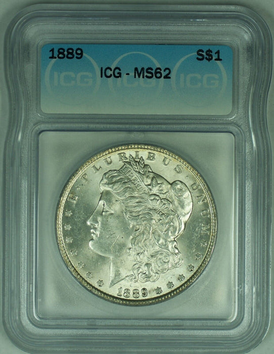 1889 Morgan Silver Dollar $1 Coin ICG MS 62 (23)