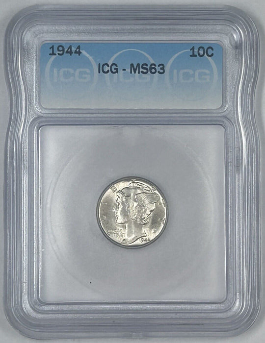 1944 Mercury Silver Dime 10c Coin ICG MS 63 (54) C