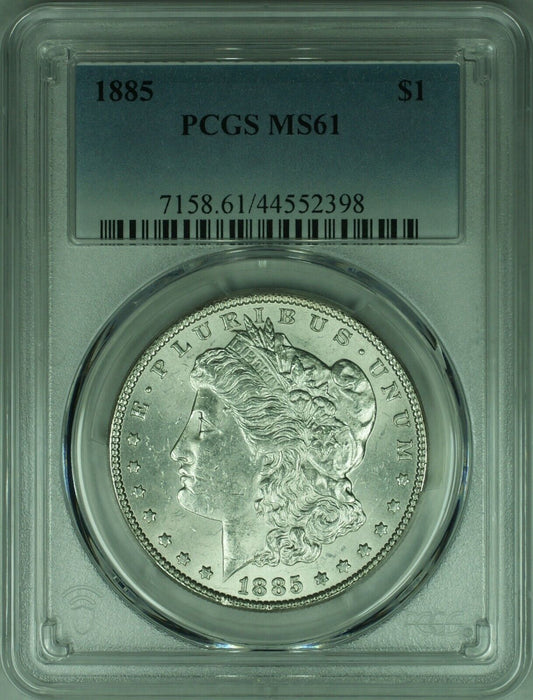 1885 Morgan Silver Dollar Coin $1 PCGS MS-61  (28)