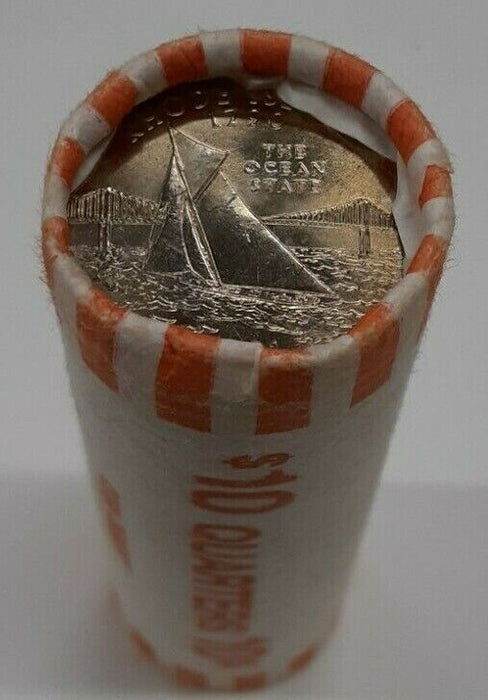 2001-P Rhode Island State Quarter BU Roll- 40 Coins