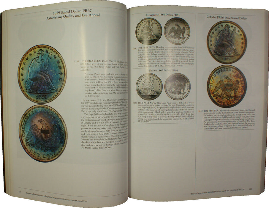 March 25-28 2010 US Coin Auction #1138 Catalog Heritage (A155)