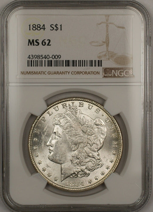 1884 Morgan Silver Dollar $1 Coin NGC MS-62 (Better Coin) (13)