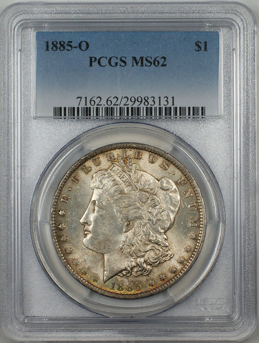 1885-O Morgan Silver Dollar $1 PCGS MS-62 Toned (Better Coin) (7B)