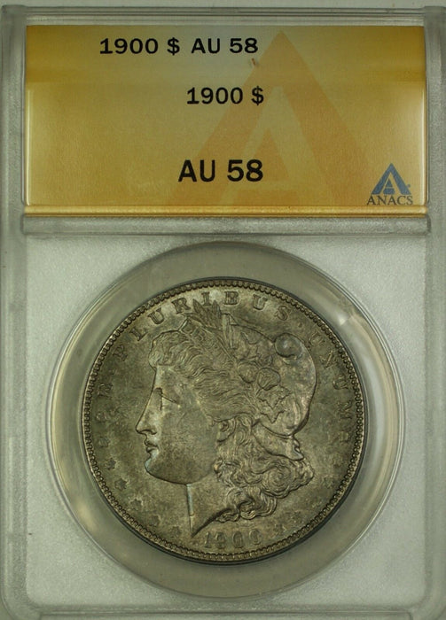 1900 Morgan Silver Dollar $1 Coin ANACS AU-58 Toned