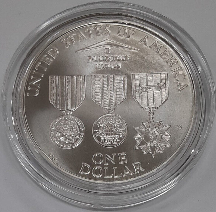 1994-W Vietnam Veterans Memorial Commemorative UNC Silver Dollar in Capsule ONLY