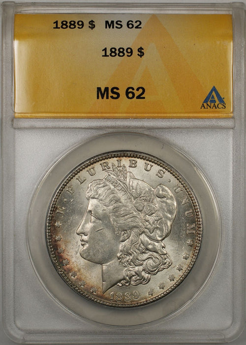 1889 Morgan Silver Dollar Coin $1 ANACS MS-62 (8C)