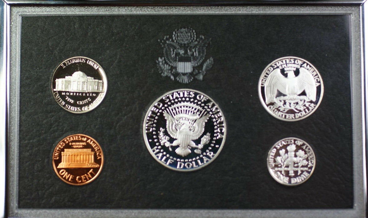 1996-S U.S. Mint Complete SILVER Premier Proof Set Gem Coins with Box and COA