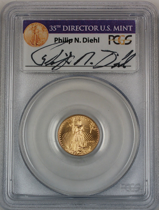 1999-W $5 American Gold Eagle, PCGS MS-69, Emergency Issue, Diehl signed!