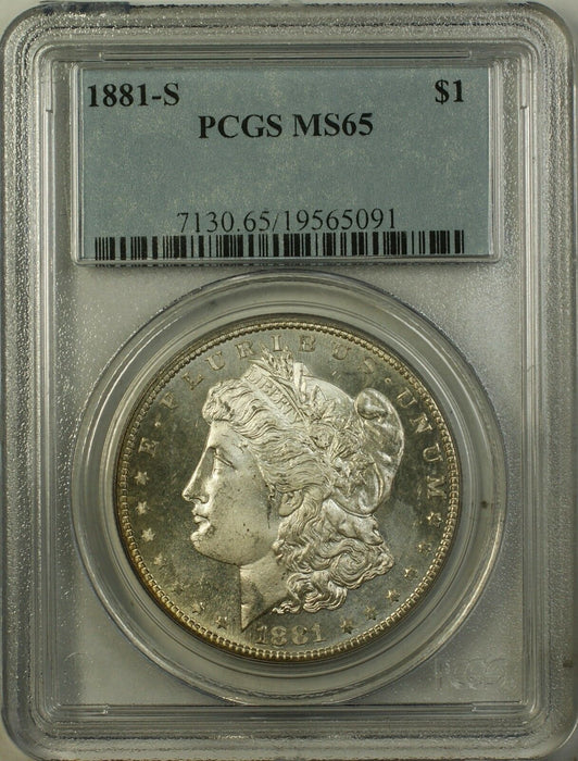 1881-S Morgan Silver Dollar $1 PCGS MS-65 Proof Like Obverse Better Coin RL