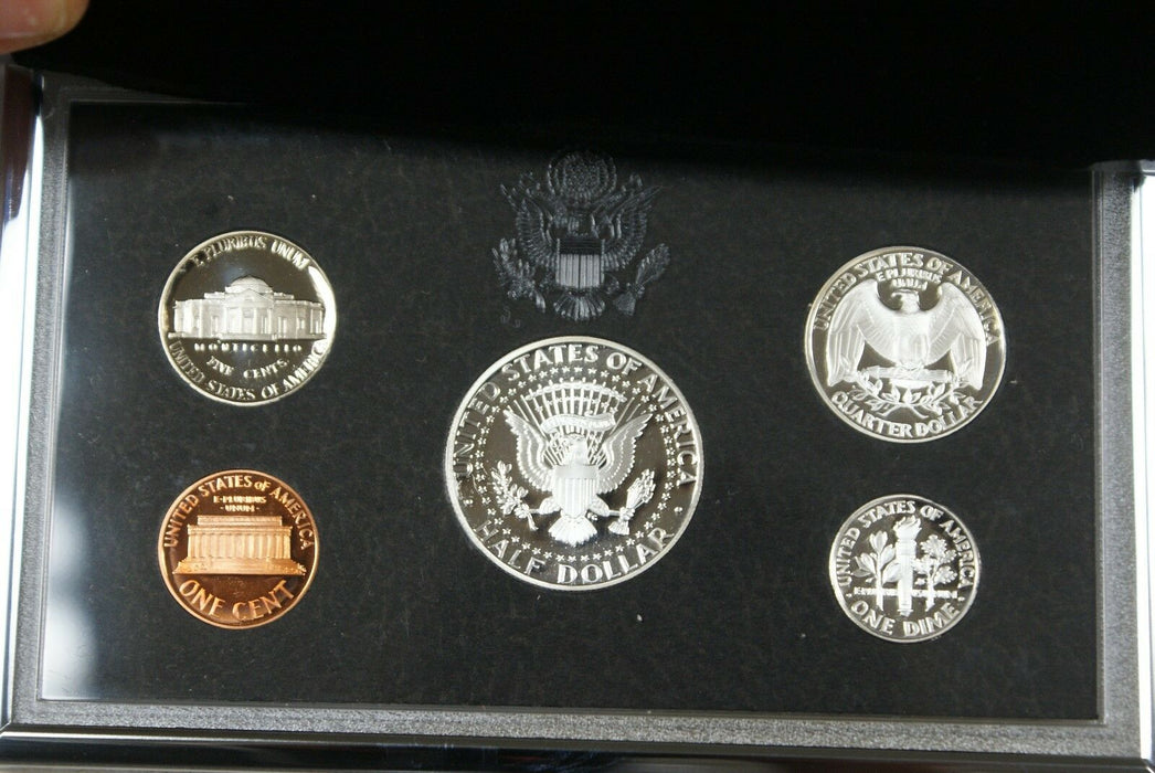 1997-S U.S. Mint Complete SILVER Premier Proof Set Gem Coins with Box and COA