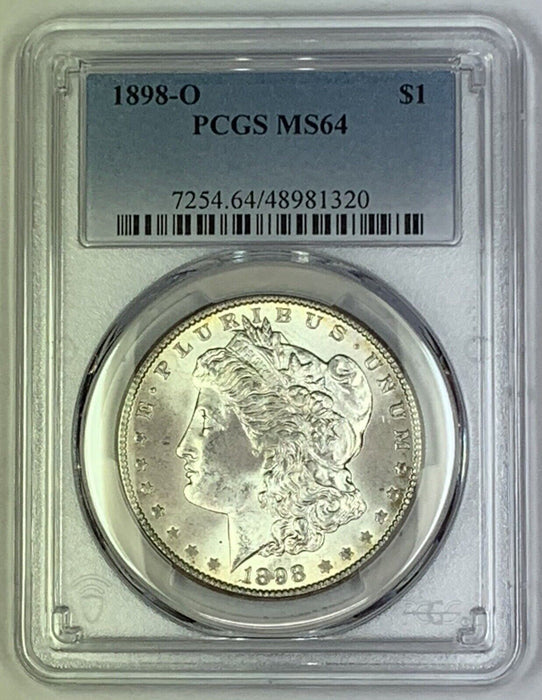 1898-O Morgan Silver $1 Dollar Coin PCGS MS 64 (9)