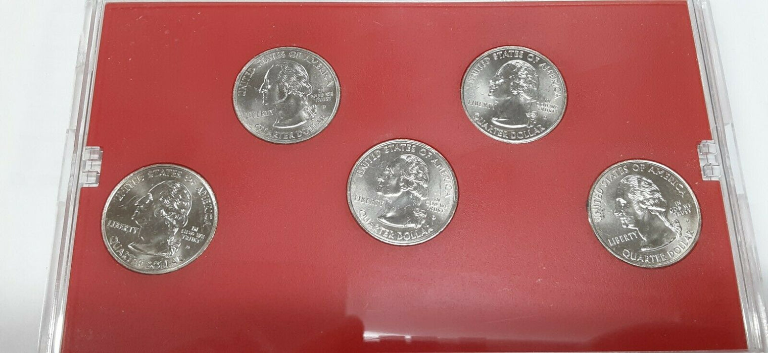 2003-D State Quarters 5 Coin Set 50 States Program-BU in Plastic Case