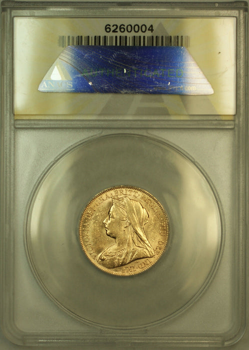 1900-P Australia Gold Sovereign Coin ANACS AU-58