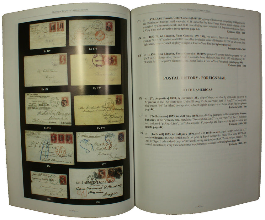 March 4 '11 Eliot Landau Lincoln Stamp Collection Auction Catalog Bennett (A53)