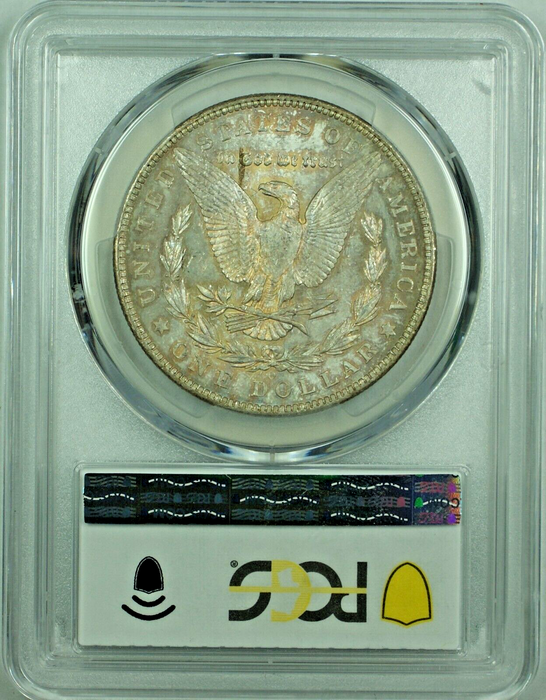 1904-O Morgan Silver Dollar $1 Coin Toned REV PCGS MS 64 (48) i