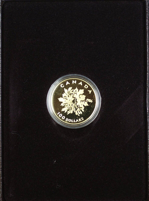 1986 Canada $100 Dollar 1/2 Oz Gold Proof Coin as Issued