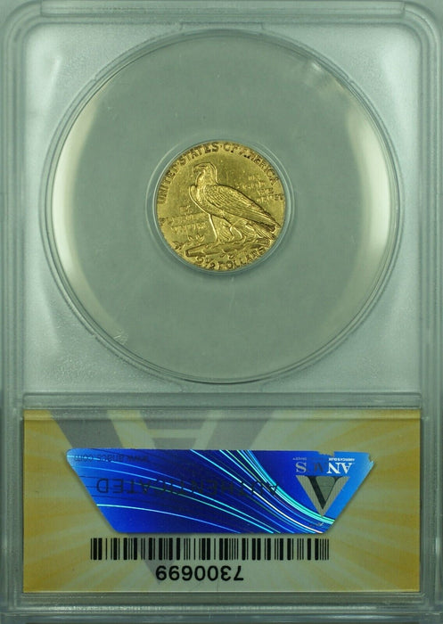 1925-D Indian Head Quarter Eagle Gold $2.50 Coin  ANACS AU-55 Details-Repaired