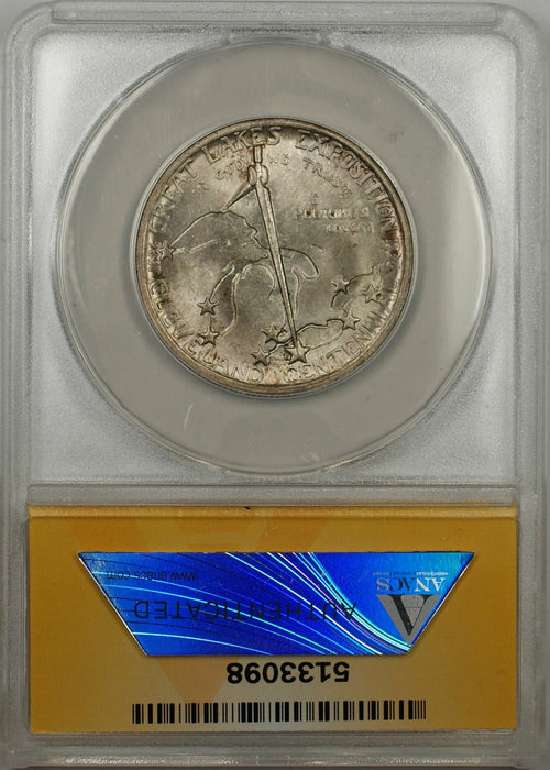 1936 Cleveland Commemorative Silver Half Dollar Coin 50C ANACS MS 65 Toned