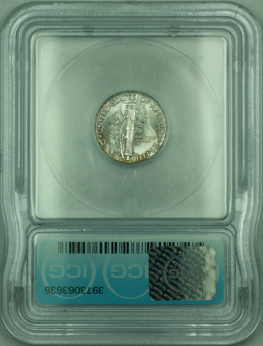 1941 Mercury Silver Dime 10c Coin ICG MS-65 Toned (U)