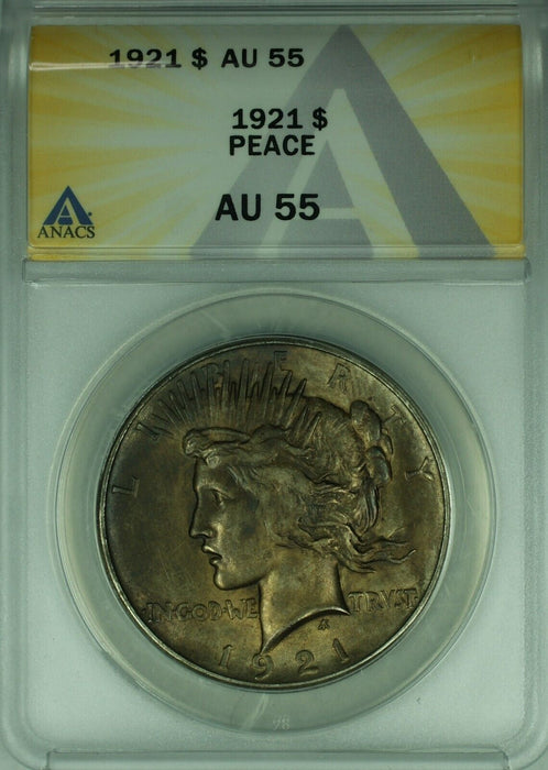 1921 Peace Silver Dollar S$1 ANACS AU-55   (45)