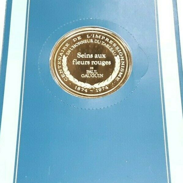 Masterpieces of Impressionism Gold Plated .925 Silver PR Medal - Tahitian Women