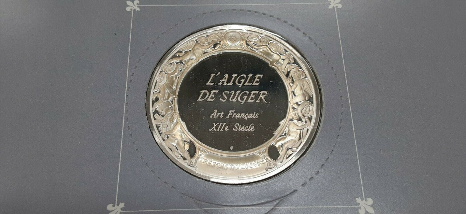 Franklin Mint Treasures of The Louvre .925 Silver Medal- The Eagle of Suger