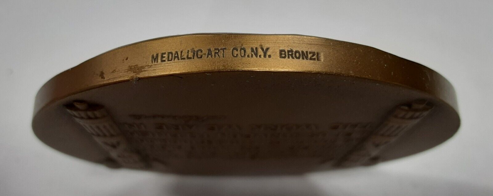 1934 Lincoln HR 2 3/4" Dia. Bronze Medal by MACo in Display Stand