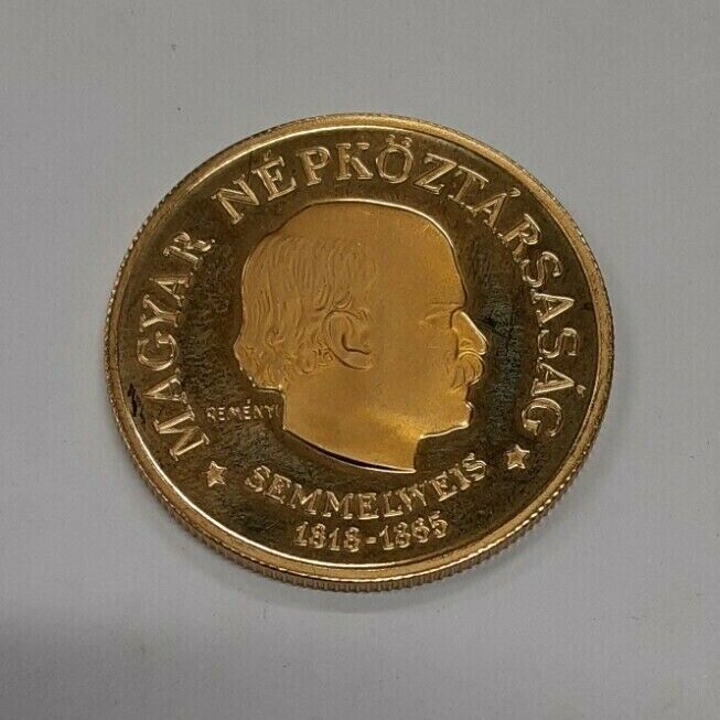 1968 Hungary Gold 100 Forint Semmelweis Commemorative Proof  (MK)