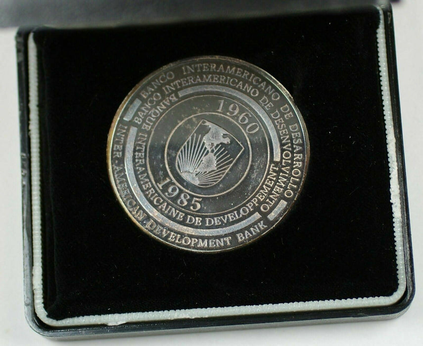Silver Proof Medal Celebrating the 25th Ann. of Inter-American Development Bank