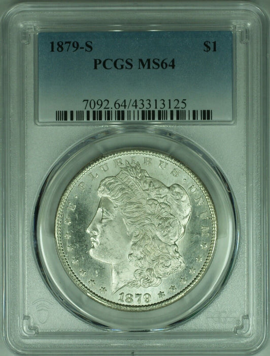 1879-S Morgan Silver Dollar Coin $1 PCGS MS-64 (37) C