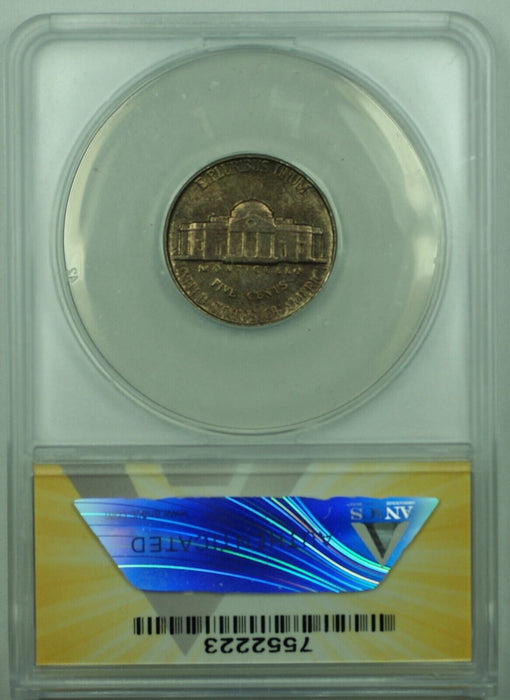 1955 Jefferson Nickel Toned 5C ANACS MS 64 (52)