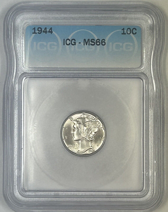 1944 Mercury Silver Dime 10c Coin ICG MS 66 (54) D