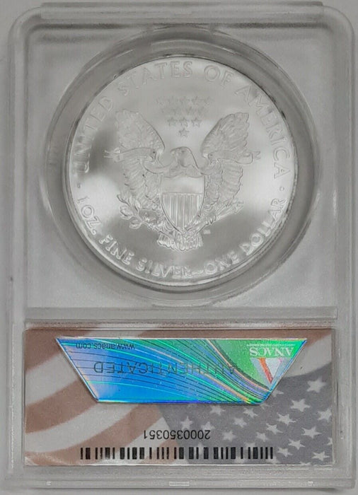 2010 American Silver Eagle ASE Dollar Coin Certified ANACS MS-70 Flag Label