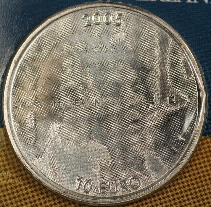 2005 10 Euro Queen Beatrix Netherlands Silver Jubilee Coin