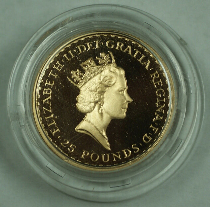 1987 Great Britain UK 1/4 Oz Gold Proof Coin 25 Pound Britiannia