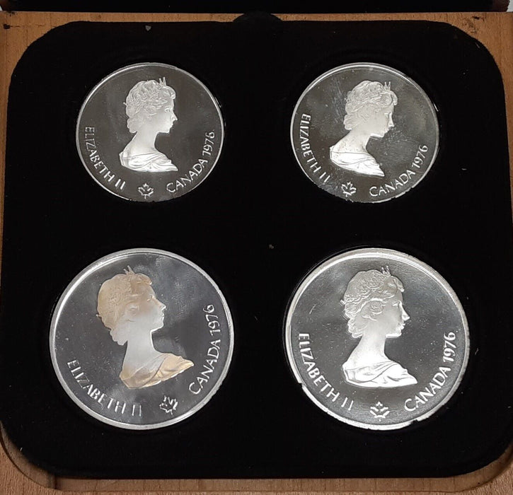 Complete 1976 Canada Montreal Olympic Games .925 Silver 28 Coin Set in RCM OGP