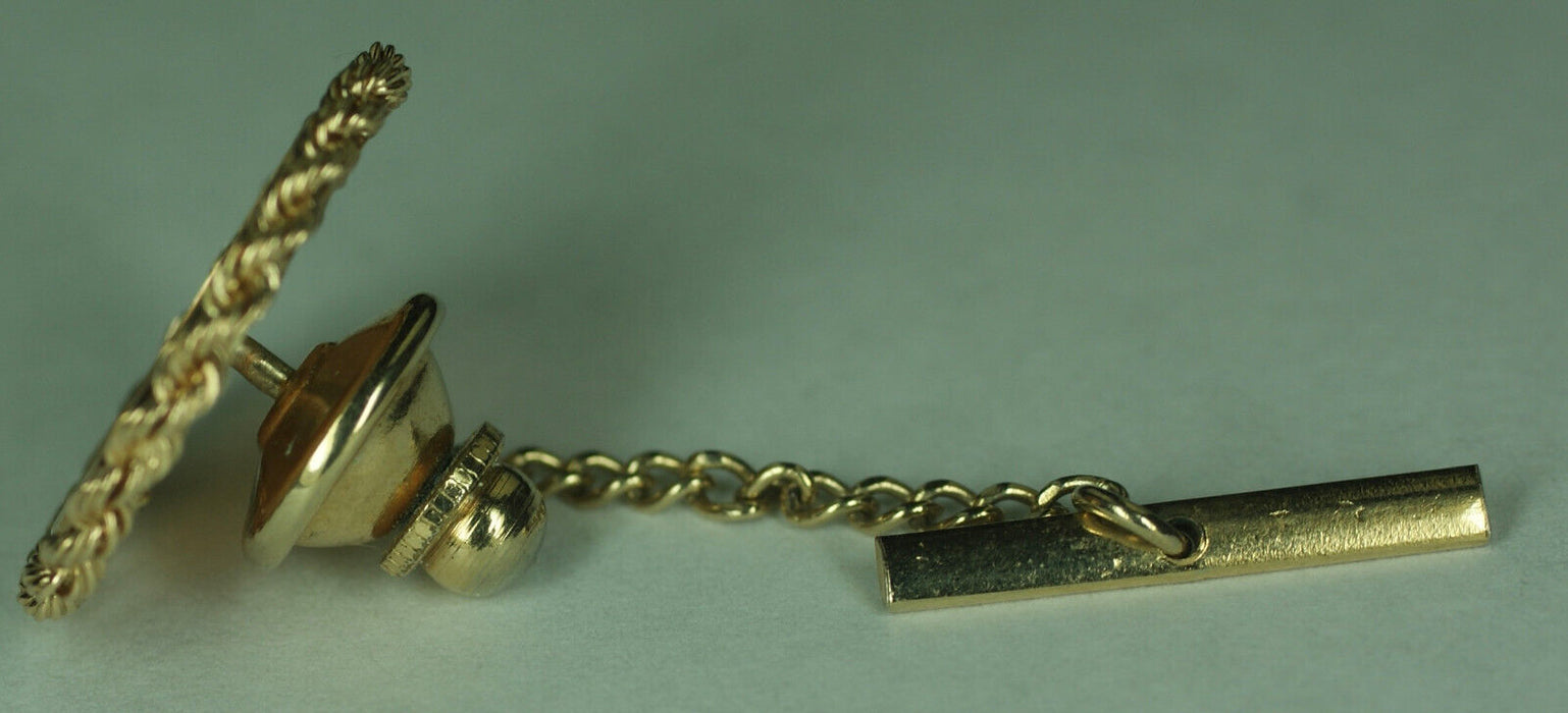 1945 Mexico 2.5 Pesos Gold Coin in 14K Rope Bezel Tie Pin