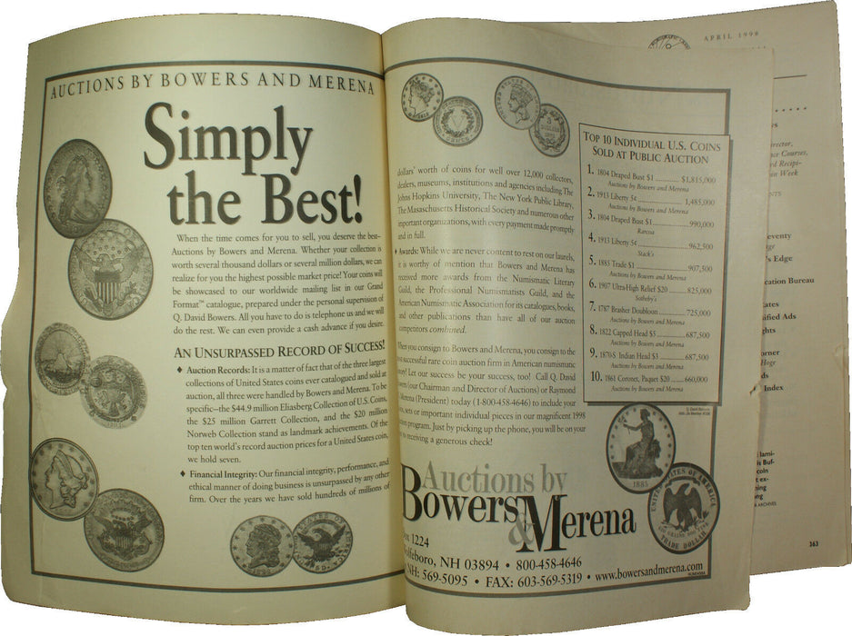 April 1998 The Numismatist Magazine Vol.111 Num.4 (EW)