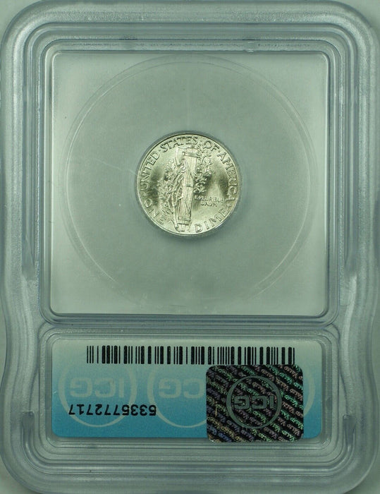 1937 Mercury Silver Dime 10c Coin ICG MS-66 (Full Split Bands) (53L)