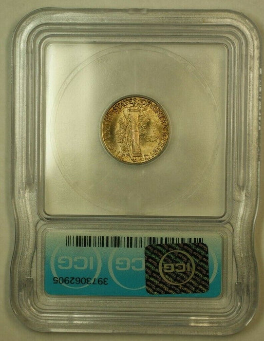 1940 Silver Mercury Dime 10c Coin ICG MS-67+ Toned