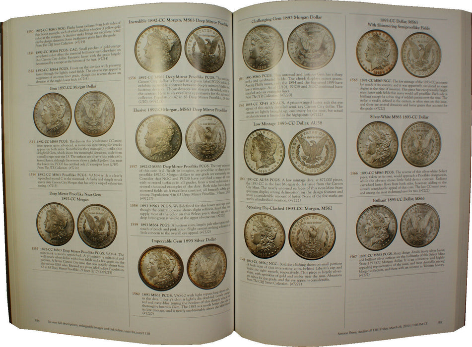 March 25-28 2010 US Coin Auction #1138 Catalog Heritage (A155)