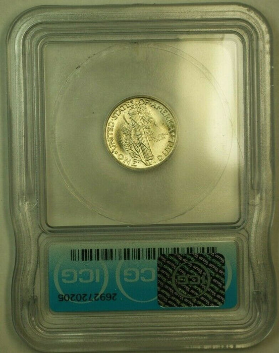 1942 Silver Mercury Dime 10c Coin ICG MS-65 FSB E