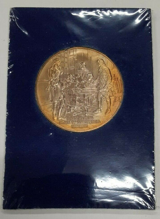 Franklin Mint Carpenters Hall 200th Anniversary Bronze Medal in Card