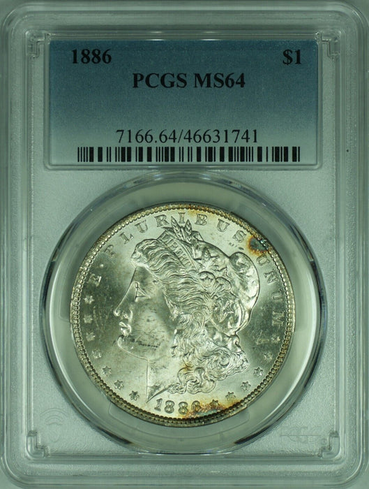 1886 Morgan Silver Dollar Coin  PCGS MS-64   (34D)