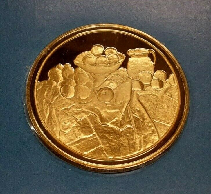 Masterpieces of Impressionism Gold Plated .925 Silver PR Medal-Apples & Oranges
