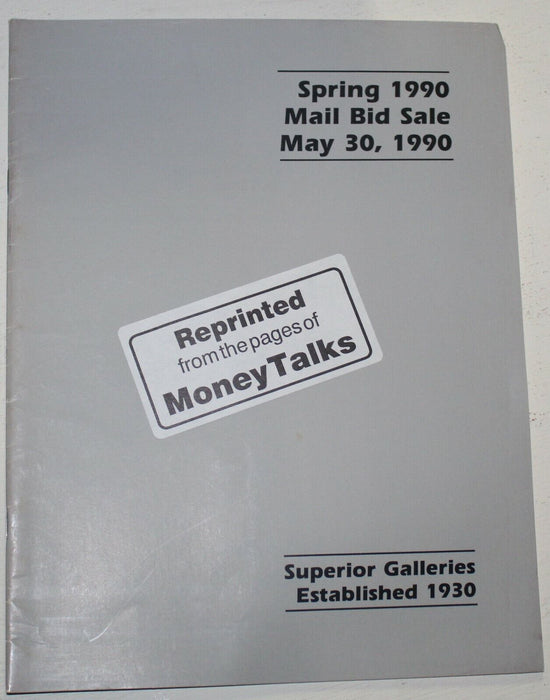 Spring 1990 Mail Bid Sale Coin Auction Catalog Superior Galleries May 30 WW6B3