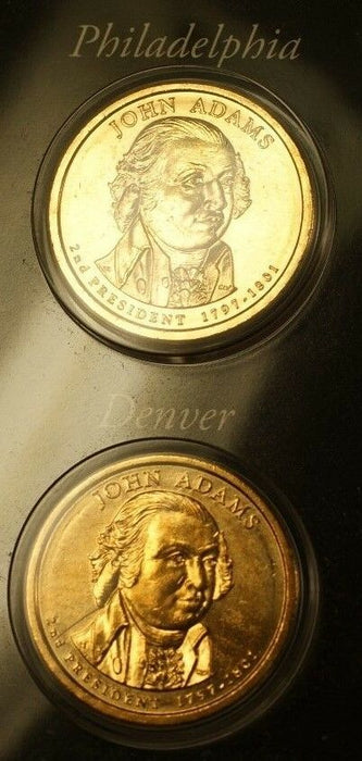 2007 P & D John Adams Presidential Uncirculated Set $1 Dollar Coins