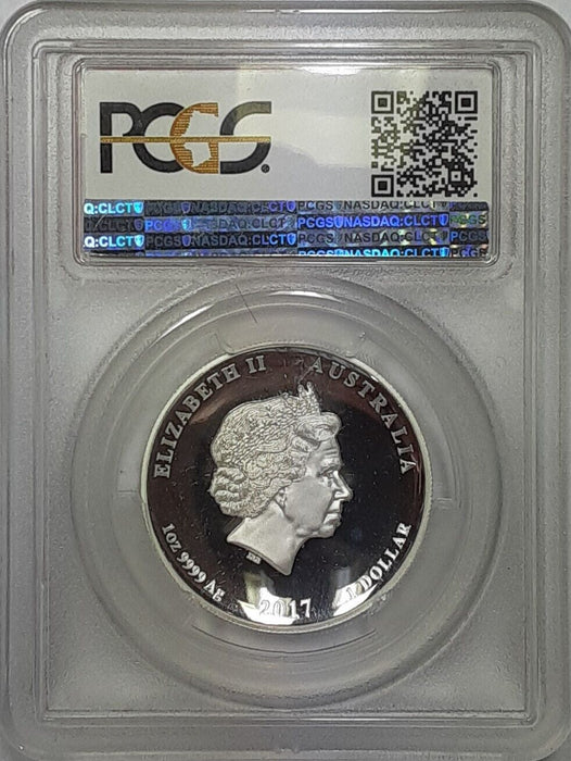 2017-P $1 HR Australia Year of the Rooster PCGS PR-70 1 Oz. Silver Proof DCAM
