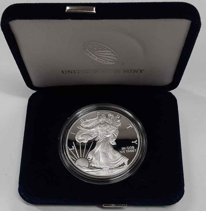 2017-W Proof American Silver Eagle S$1 1 Oz Troy .999 Fine in OGP With COA